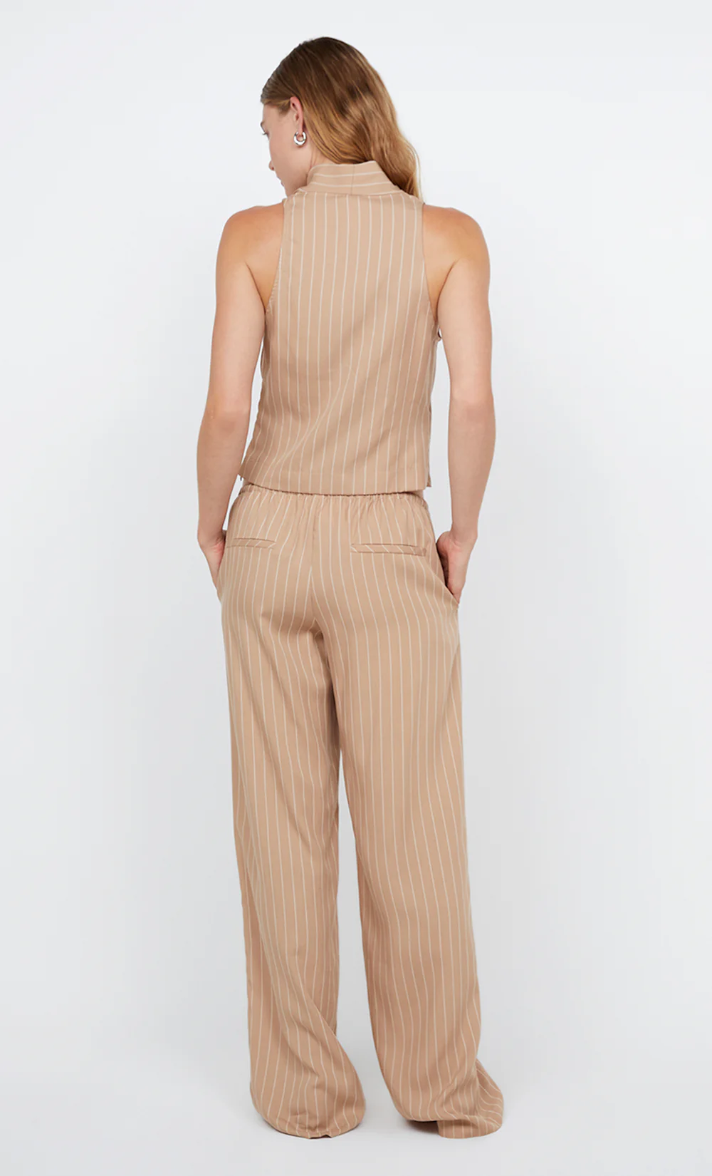 ALMERIA WRAP TOP - CAMEL STRIPE - Image 3