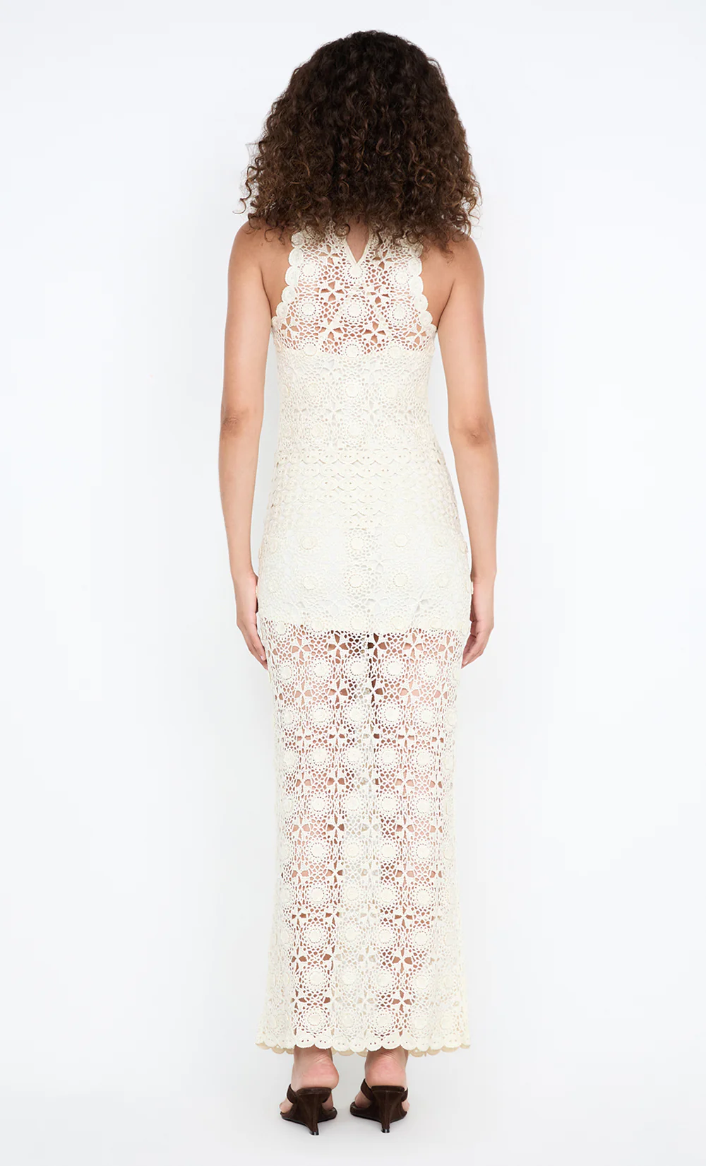 ANIA HALTER MAXI DRESS - IVORY - Image 9
