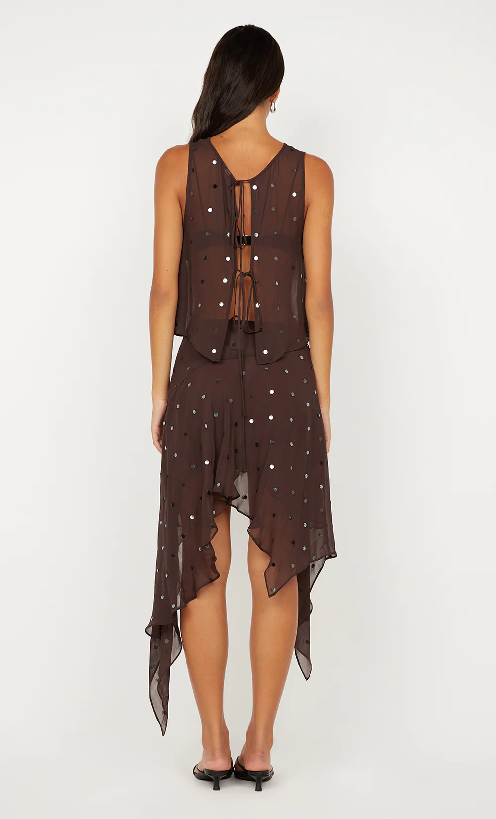 ARIELLE SHELL TOP - DARK CHOCOLATE - Image 6