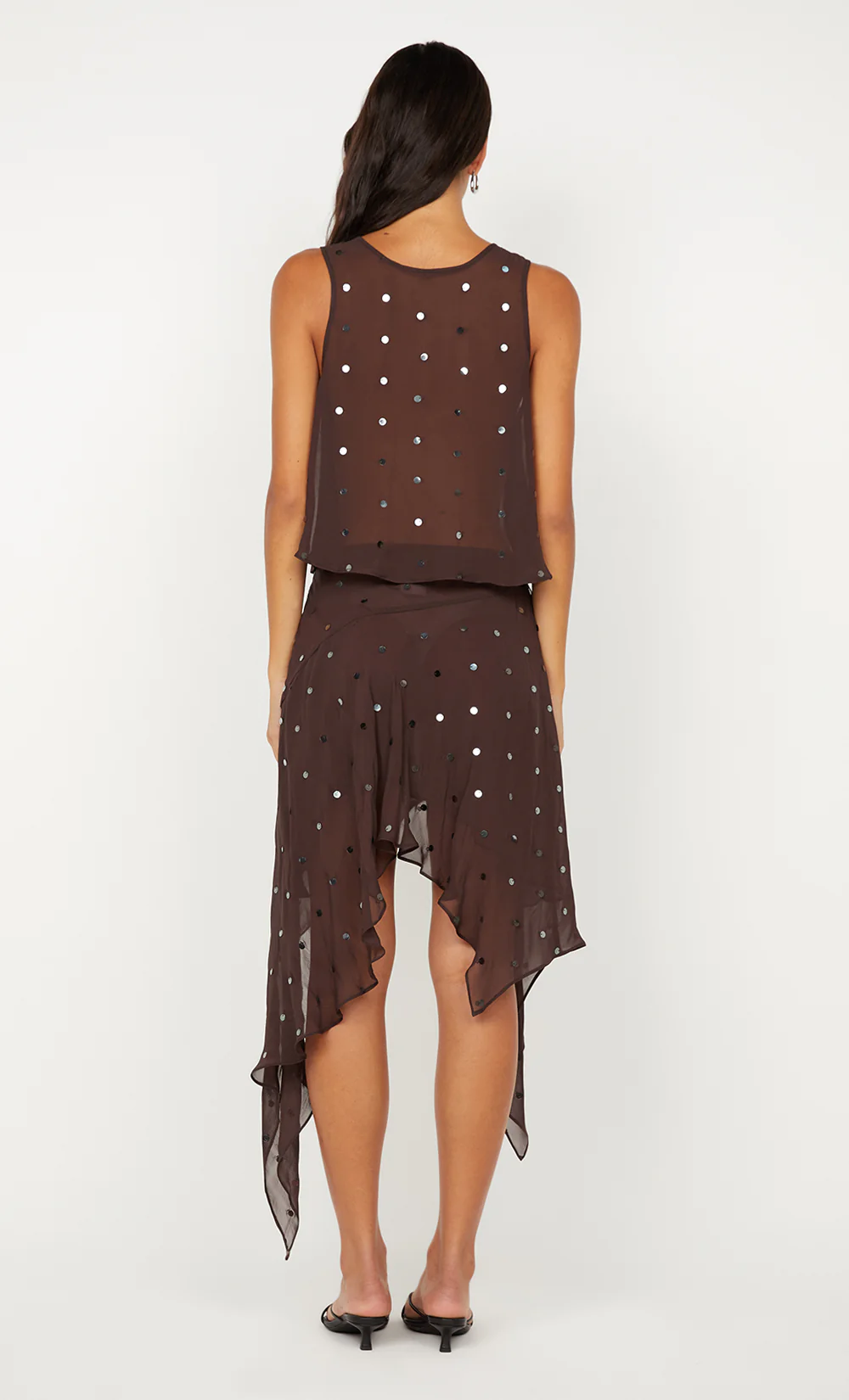 ARIELLE SHELL TOP - DARK CHOCOLATE - Image 7