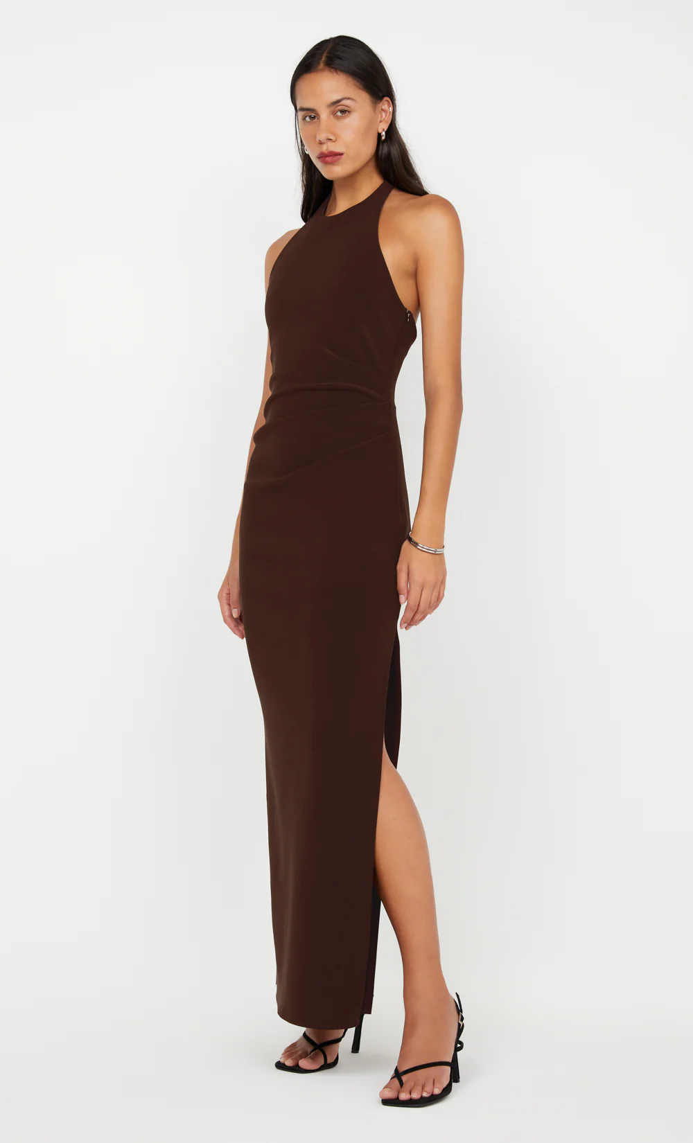 ASTA MAXI DRESS - DARK CHOCOLATE - Image 3