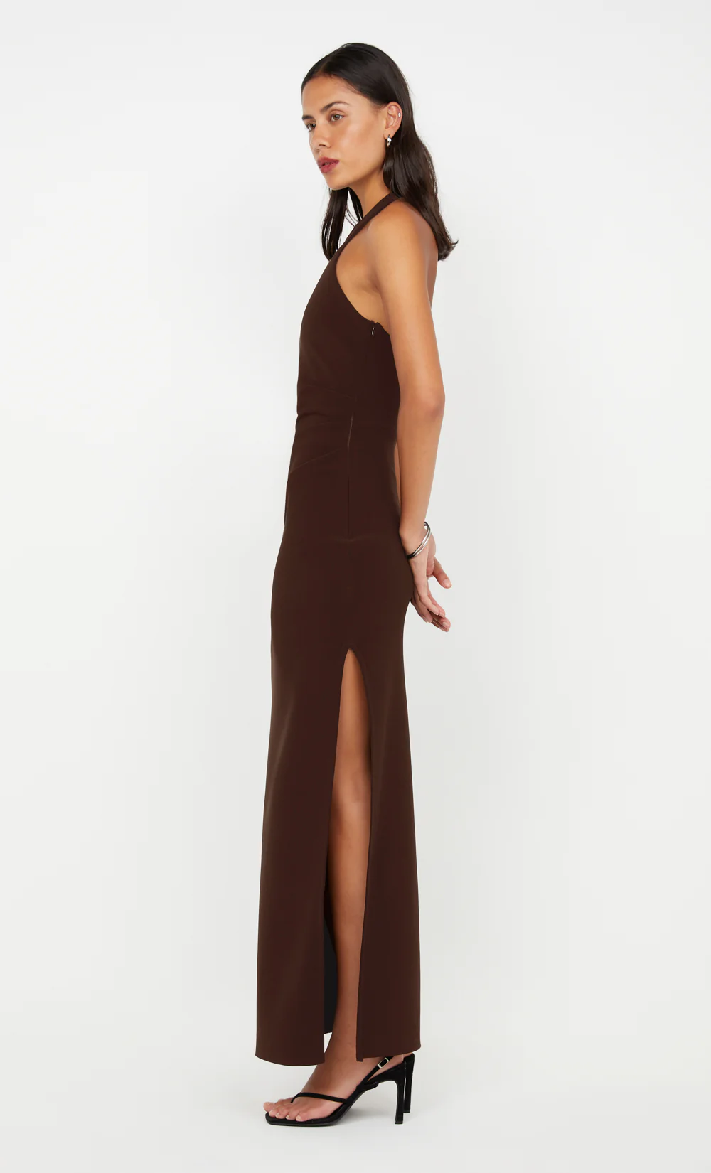 ASTA MAXI DRESS - DARK CHOCOLATE - Image 4