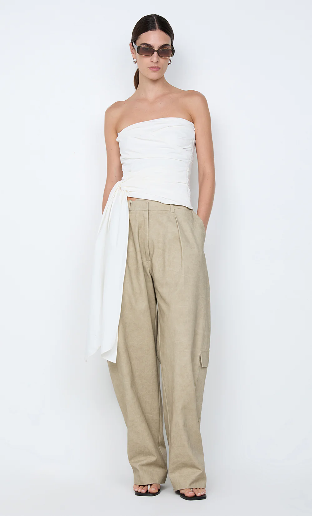 BELLE STRAPLESS TOP - IVORY - Image 4