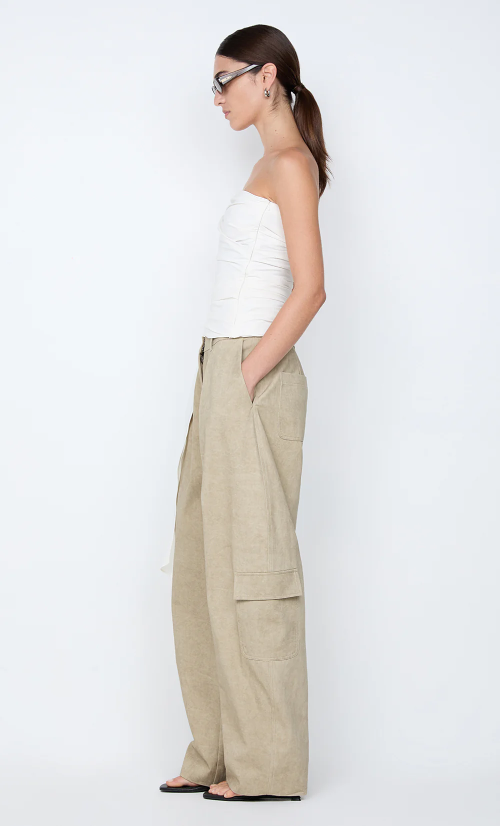 BELLE STRAPLESS TOP - IVORY - Image 5