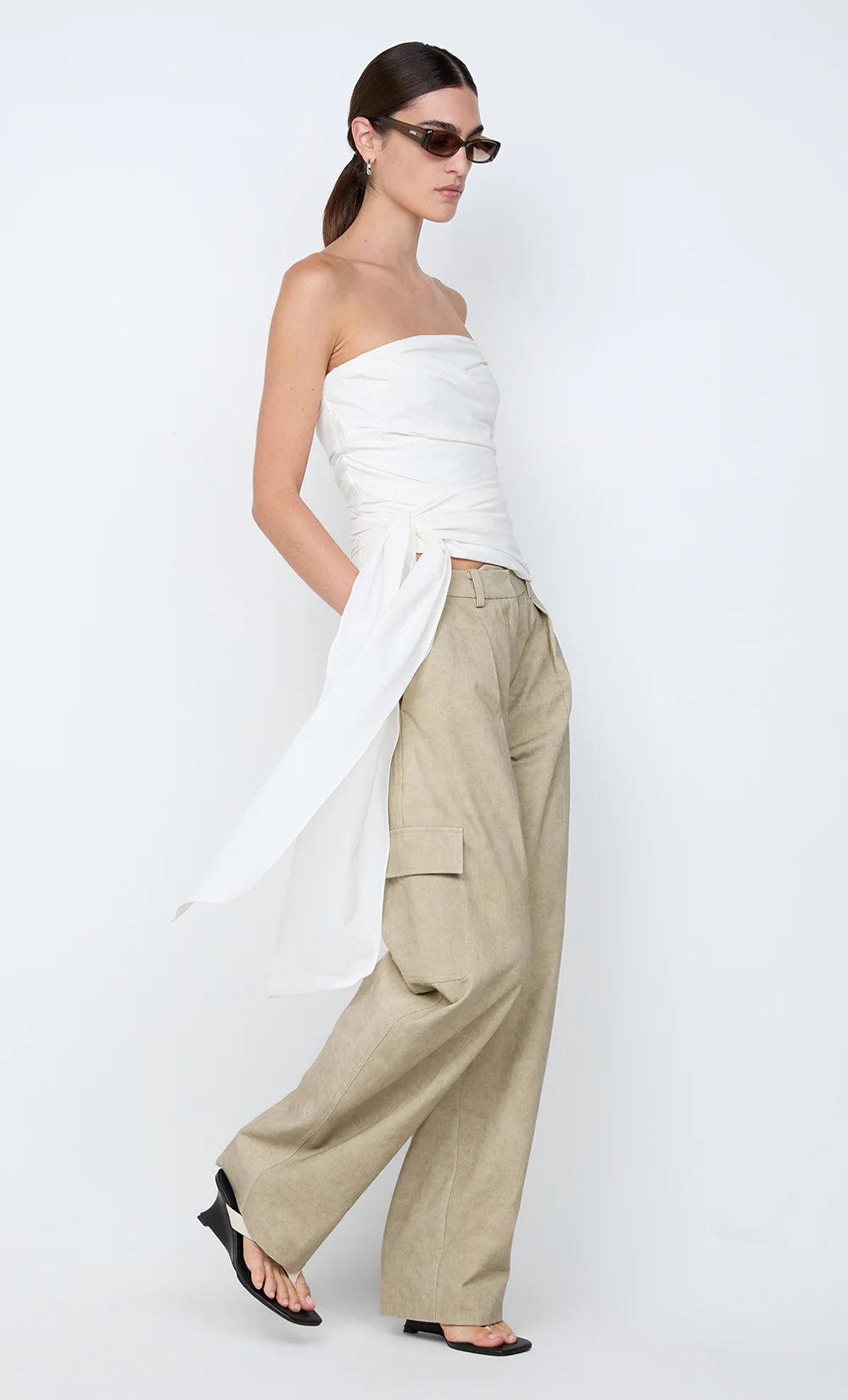 BELLE STRAPLESS TOP - IVORY - Image 7