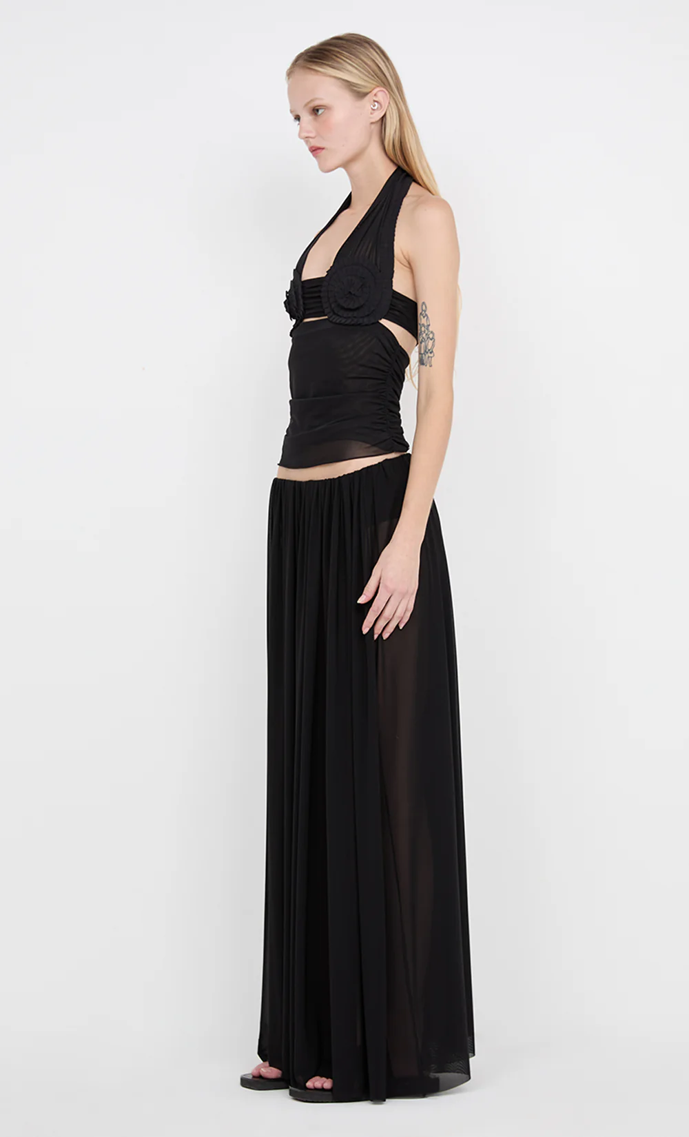 DANTE SPIRAL HALTER TOP - BLACK - Image 7