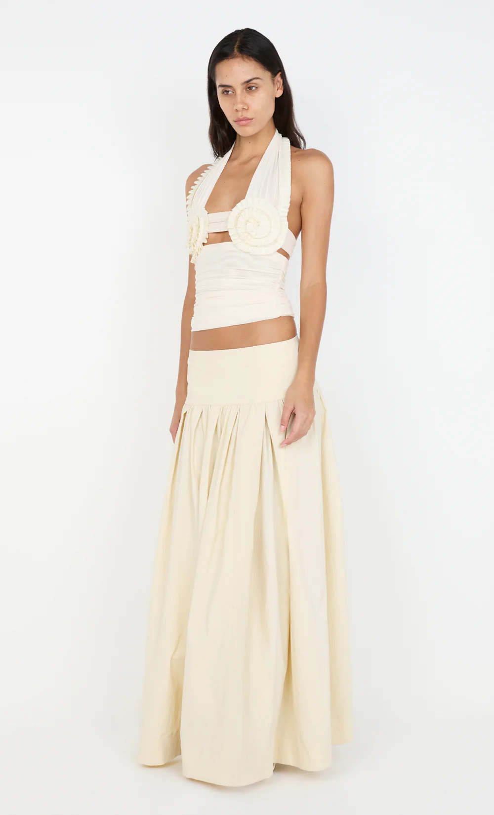 DANTE MAXI SKIRT - BUTTERCREAM - Image 3