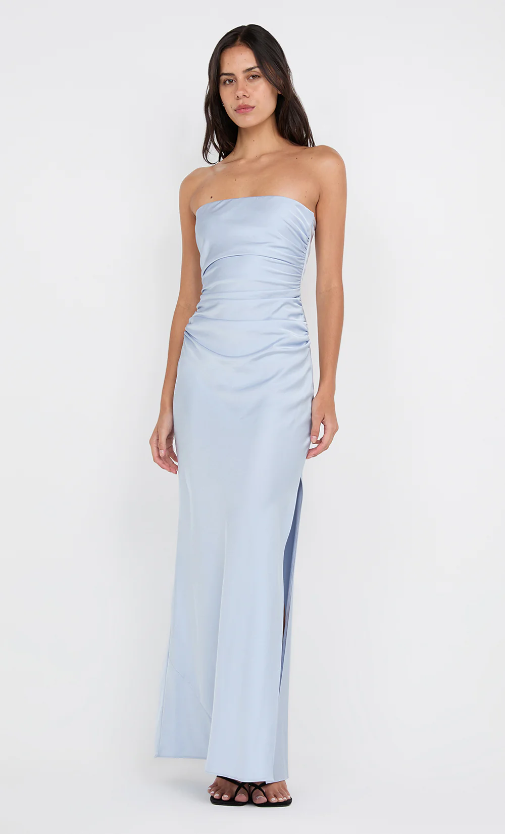 ETERNITY STRAPLESS MAXI DRESS - DUSTY BLUE - Image 3