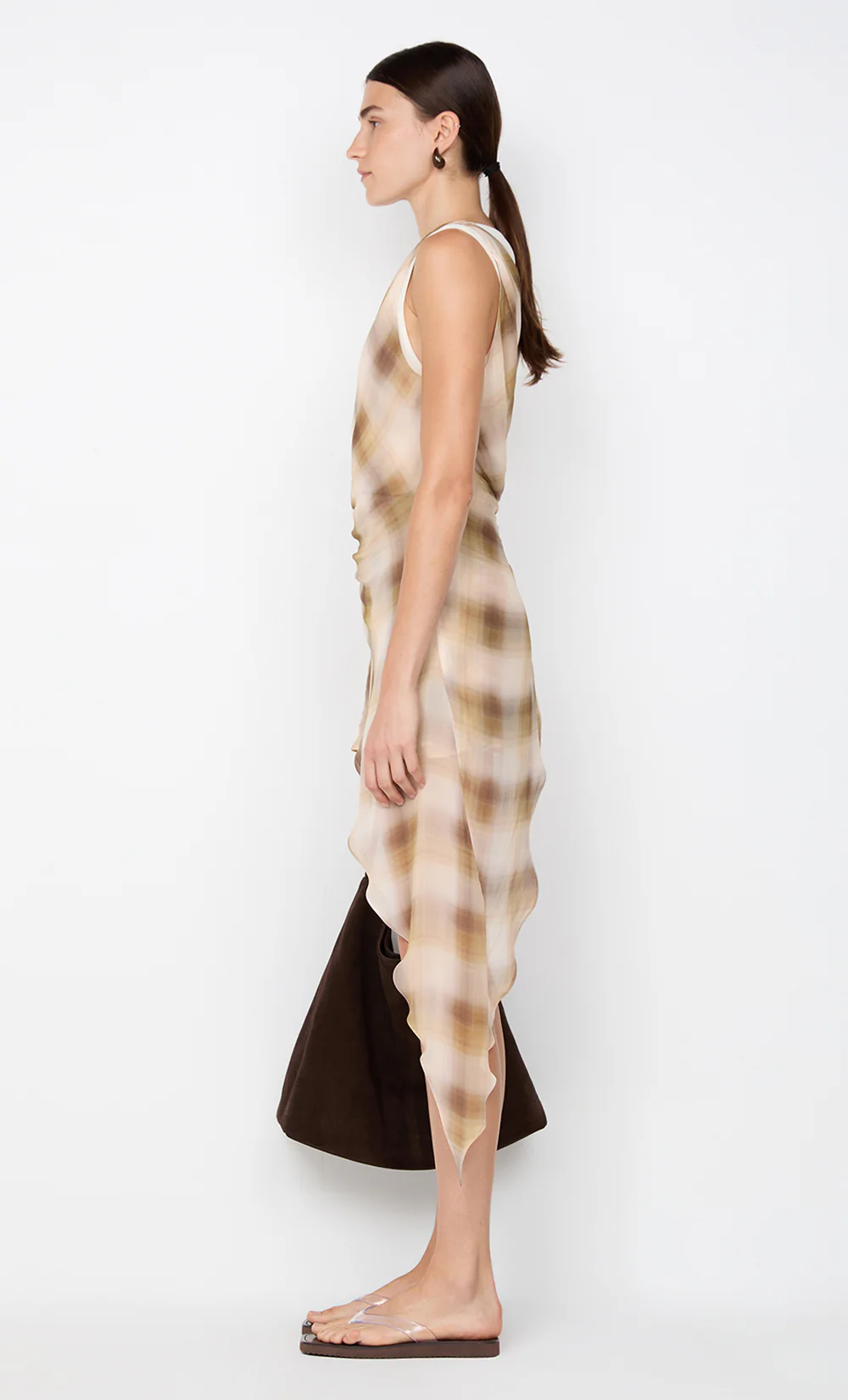 ELIANA MINI DRESS - DUNE CHECK - Image 4