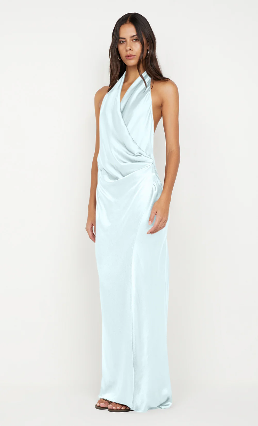 ELISIA WRAP MAXI DRESS - ARCTIC BLUE - Image 4