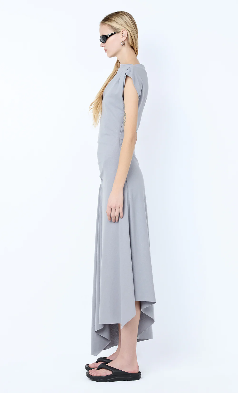 EMA ASYM DRESS - GREY BLUE - Image 3