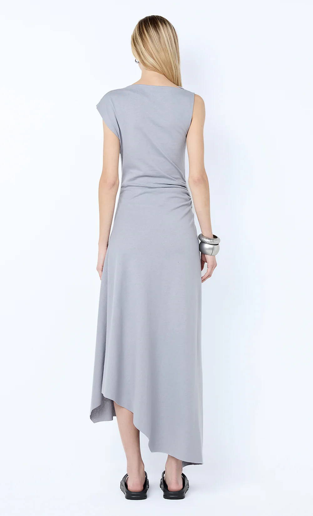 EMA ASYM DRESS - GREY BLUE - Image 4