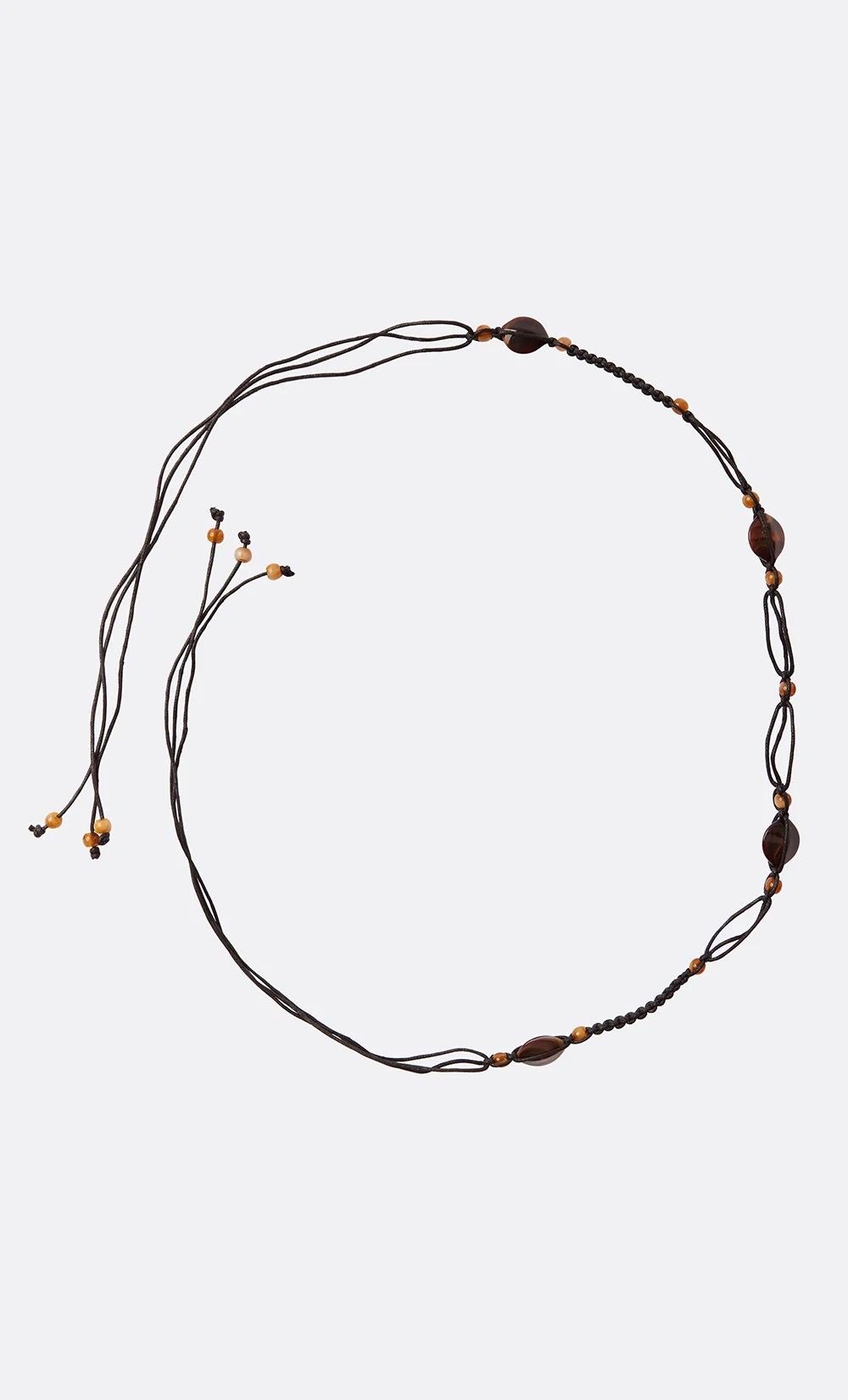 EMBER CROCHET BELT - BLACK/CHOCOLATE - Image 3