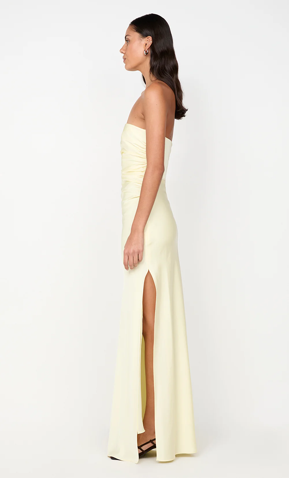 ETERNITY STRAPLESS MAXI DRESS - ICE YELLOW - Image 6