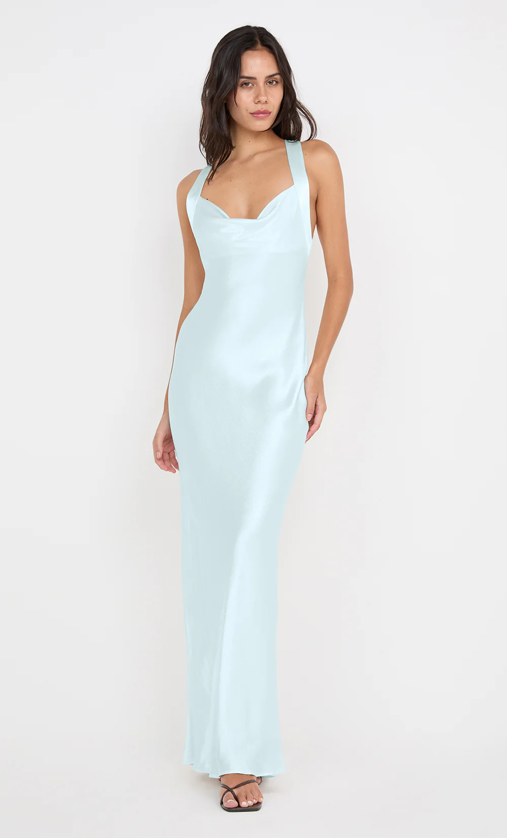GIA HALTER MAXI DRESS - ARCTIC BLUE - Image 3