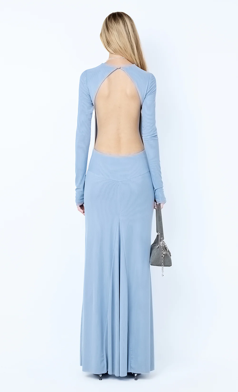 JUNIPER LONG SLEEVE MAXI DRESS - DENIM BLUE - Image 3