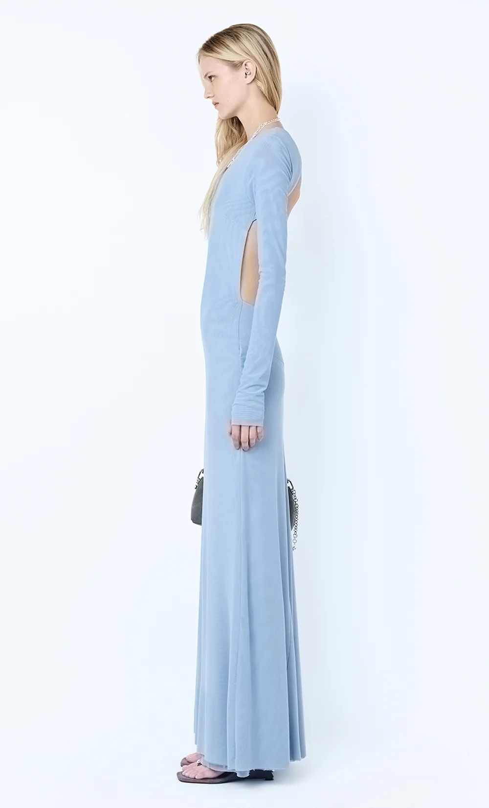 JUNIPER LONG SLEEVE MAXI DRESS - DENIM BLUE - Image 5