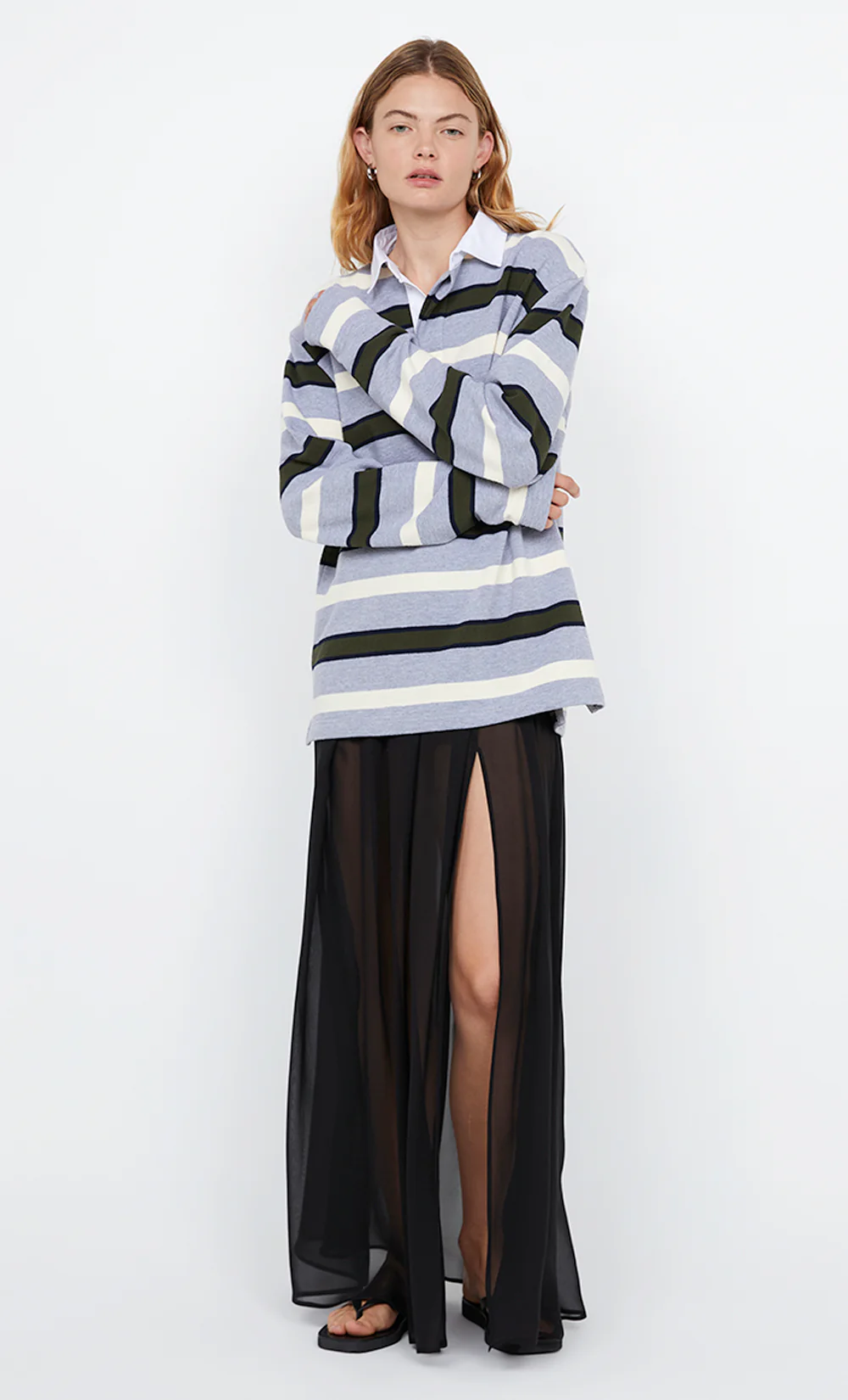 KYLO JERSEY - GREY/BOTTLE GREEN STRIPE - Image 7