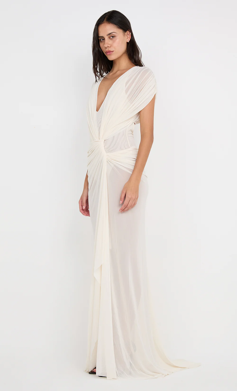 LEIA DRAPE GOWN - BUTTERCREAM - Image 3
