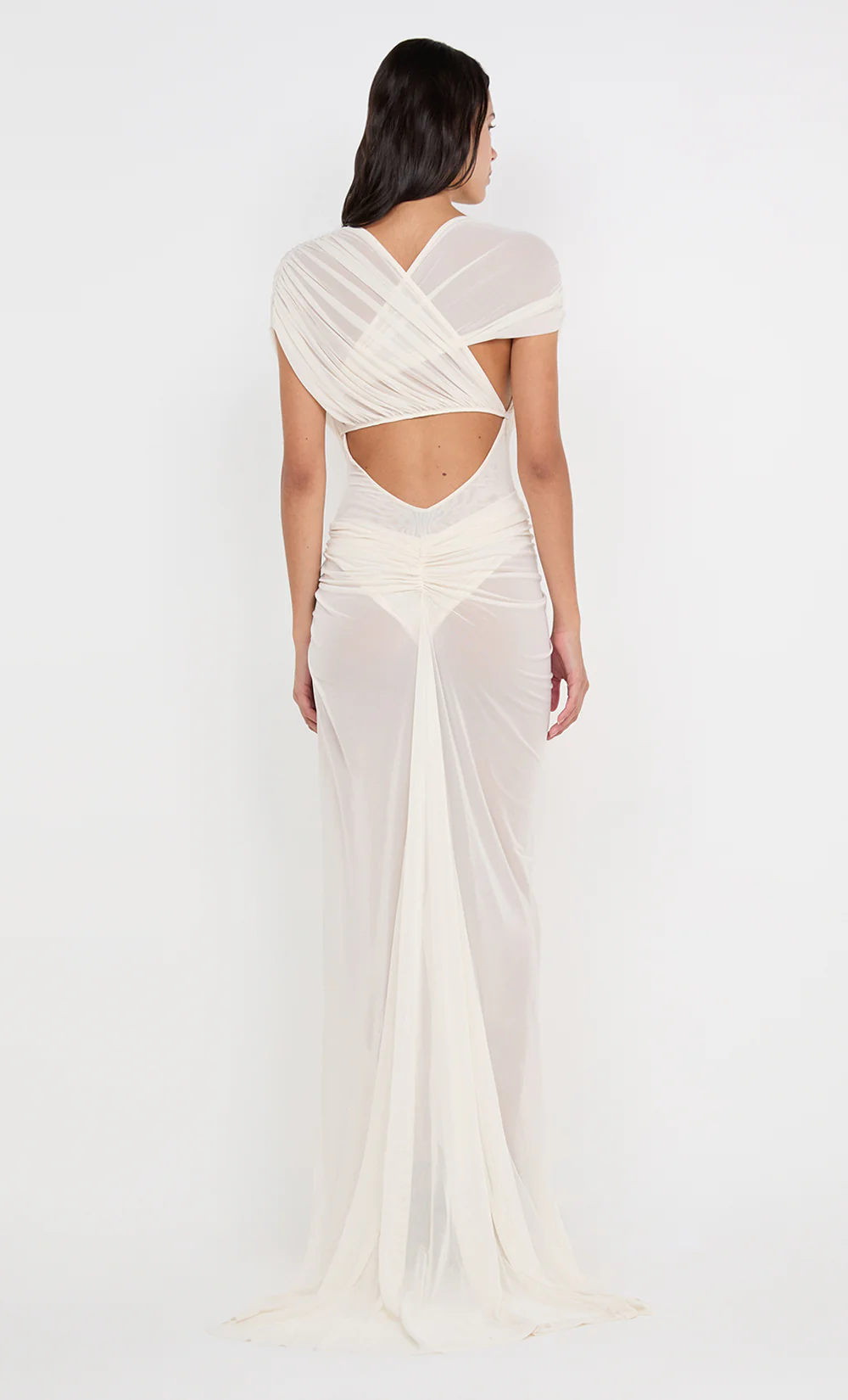 LEIA DRAPE GOWN - BUTTERCREAM - Image 5