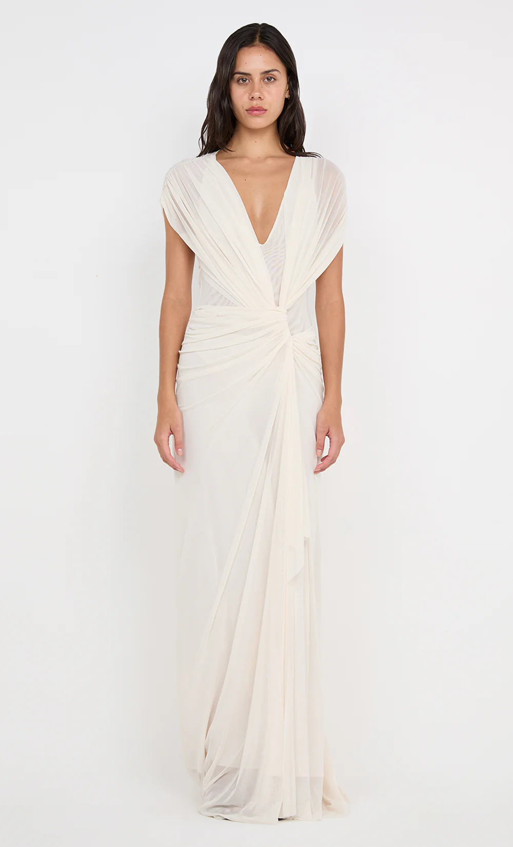 LEIA DRAPE GOWN - BUTTERCREAM - Image 6