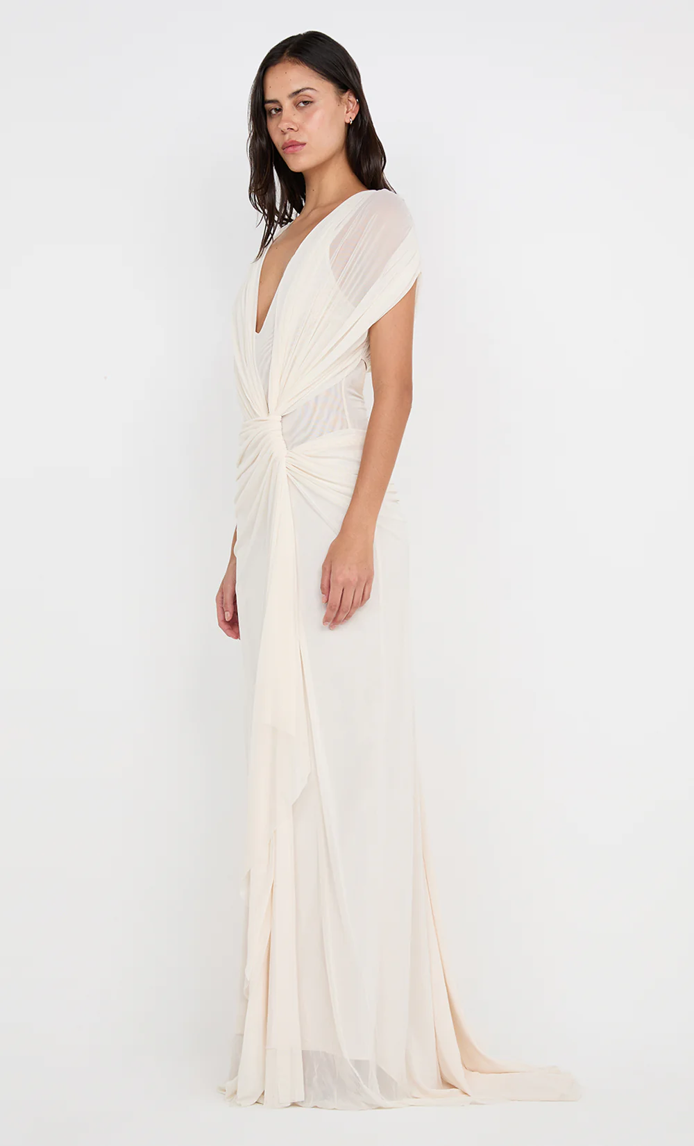 LEIA DRAPE GOWN - BUTTERCREAM - Image 7