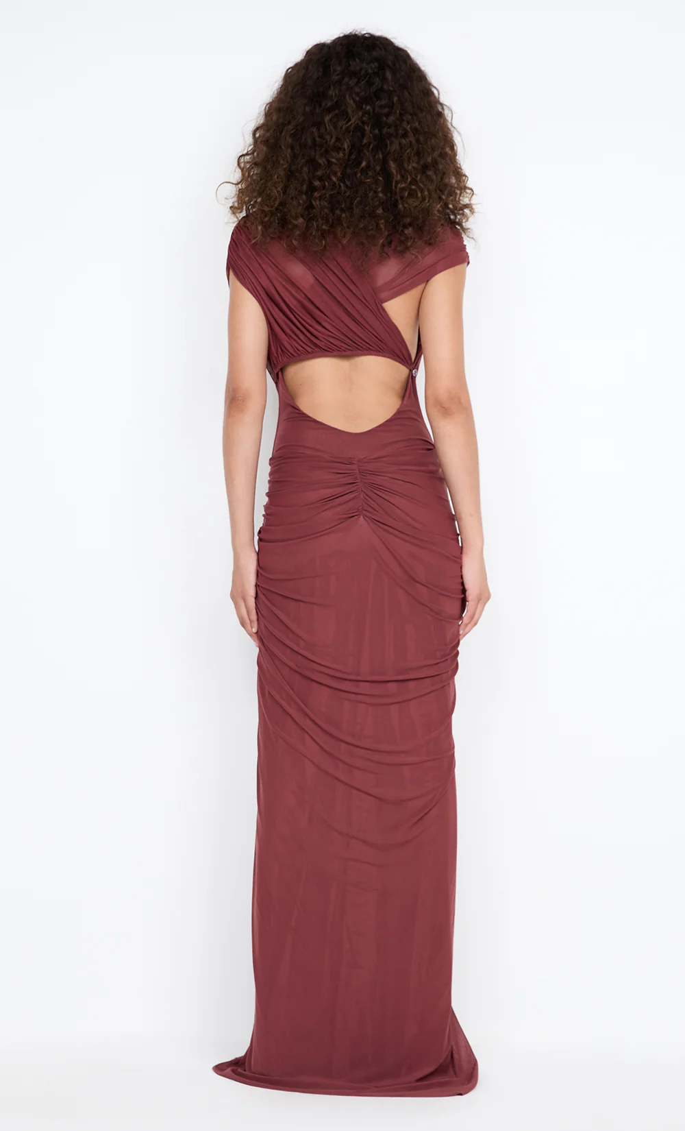 LEIA DRAPE MAXI DRESS - RUST - Image 7
