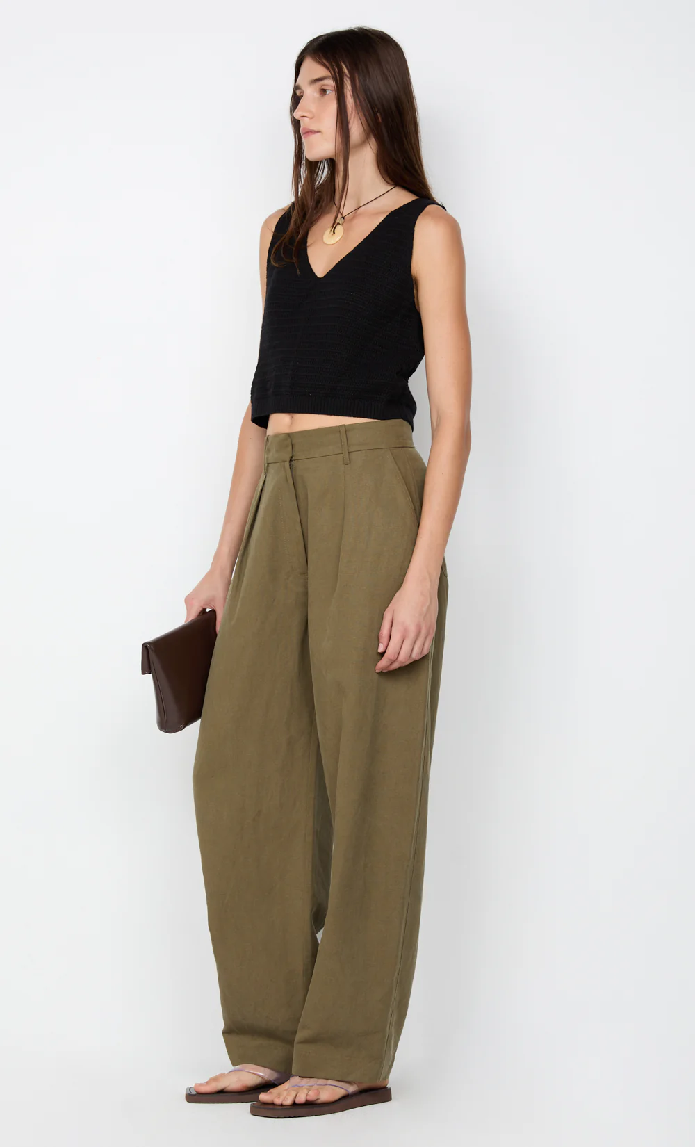 LEONA POCKET PANT - OLIVE - Image 3