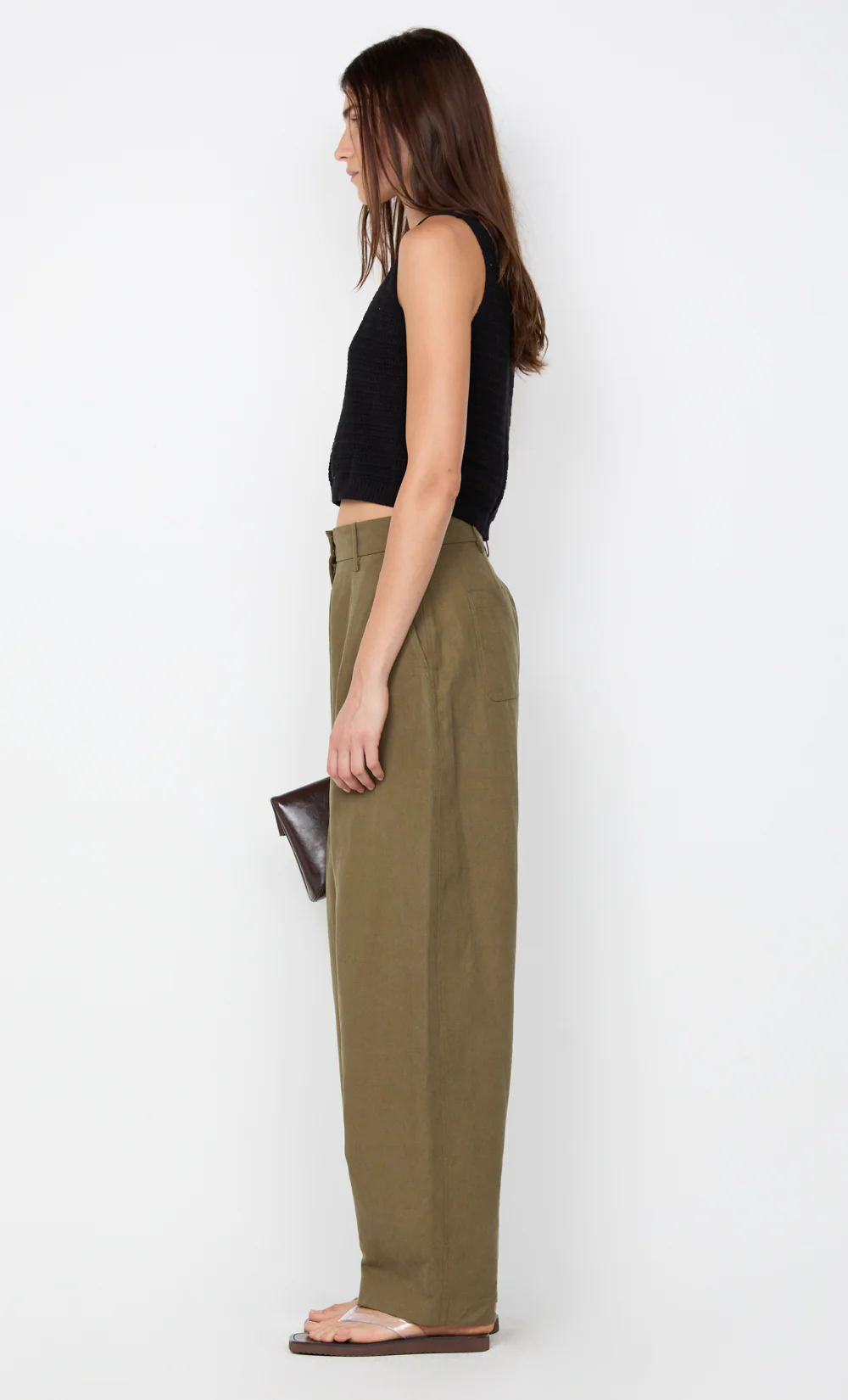 LEONA POCKET PANT - OLIVE - Image 4