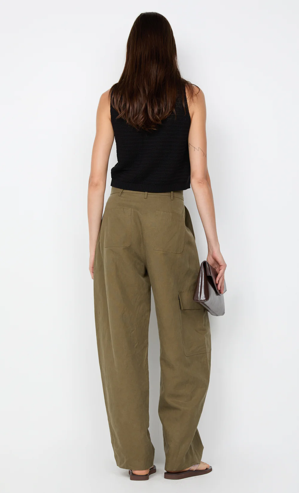 LEONA POCKET PANT - OLIVE - Image 5