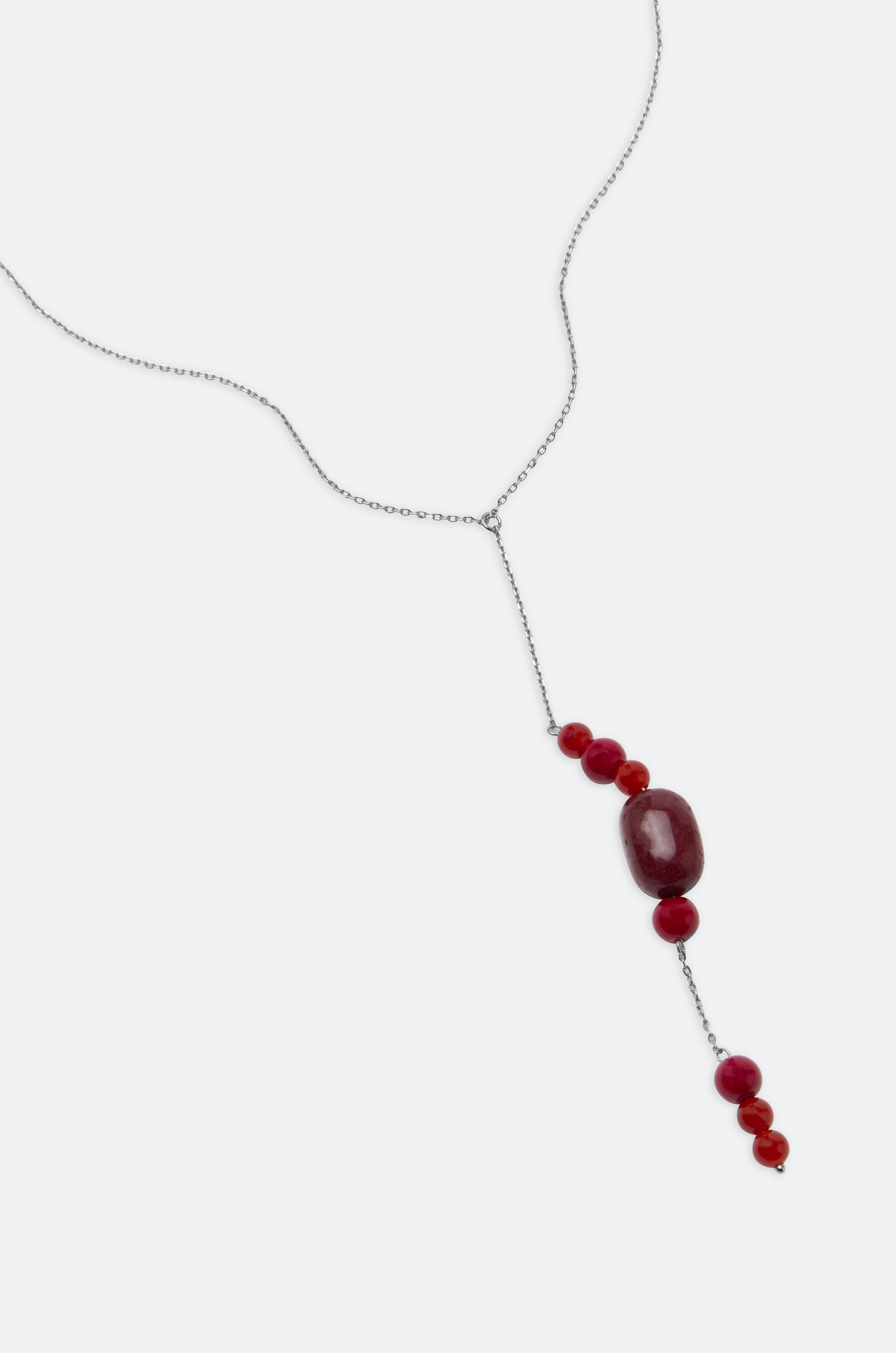 INDIRA MULTI STONE NECKLACE - WINDSOR WINE - Image 4