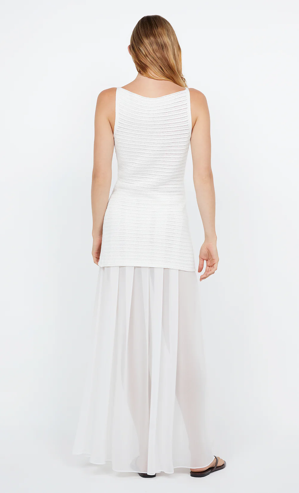 RAVYN BOAT NECK TOP - WHITE - Image 4