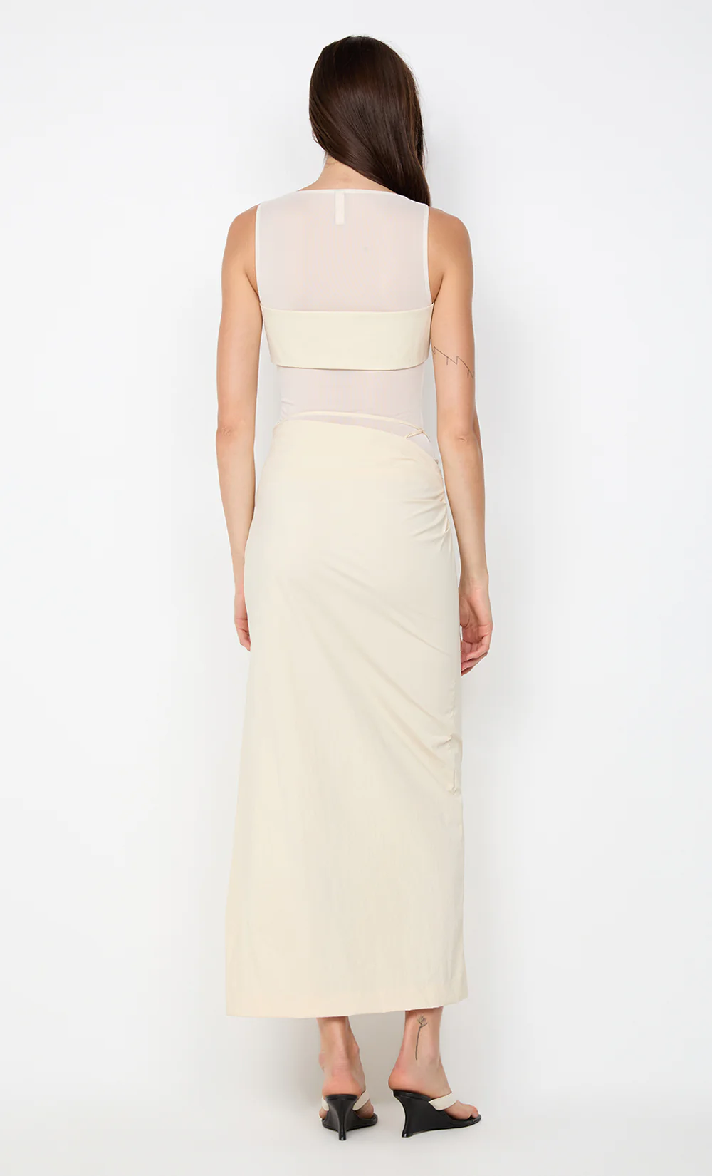 REID ASYM SKIRT - VANILLA - Image 5