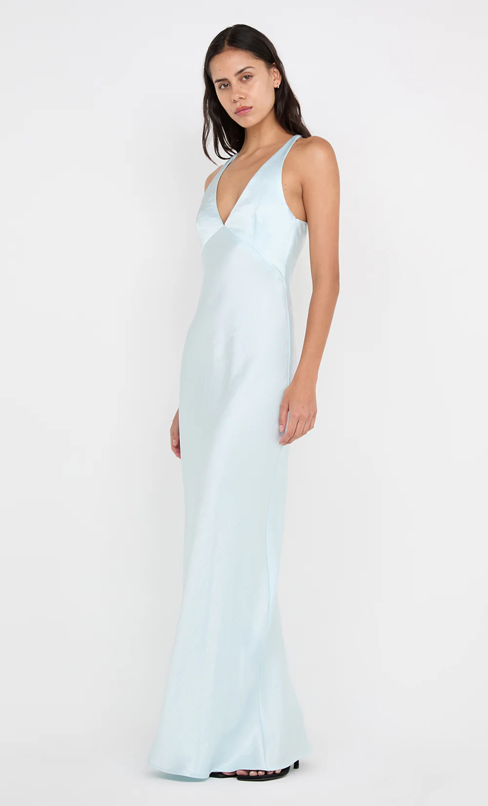 THE DREAMER V NECK DRESS - ARCTIC BLUE - Image 3