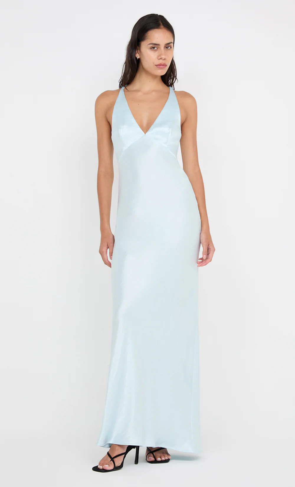 THE DREAMER V NECK DRESS - ARCTIC BLUE - Image 4