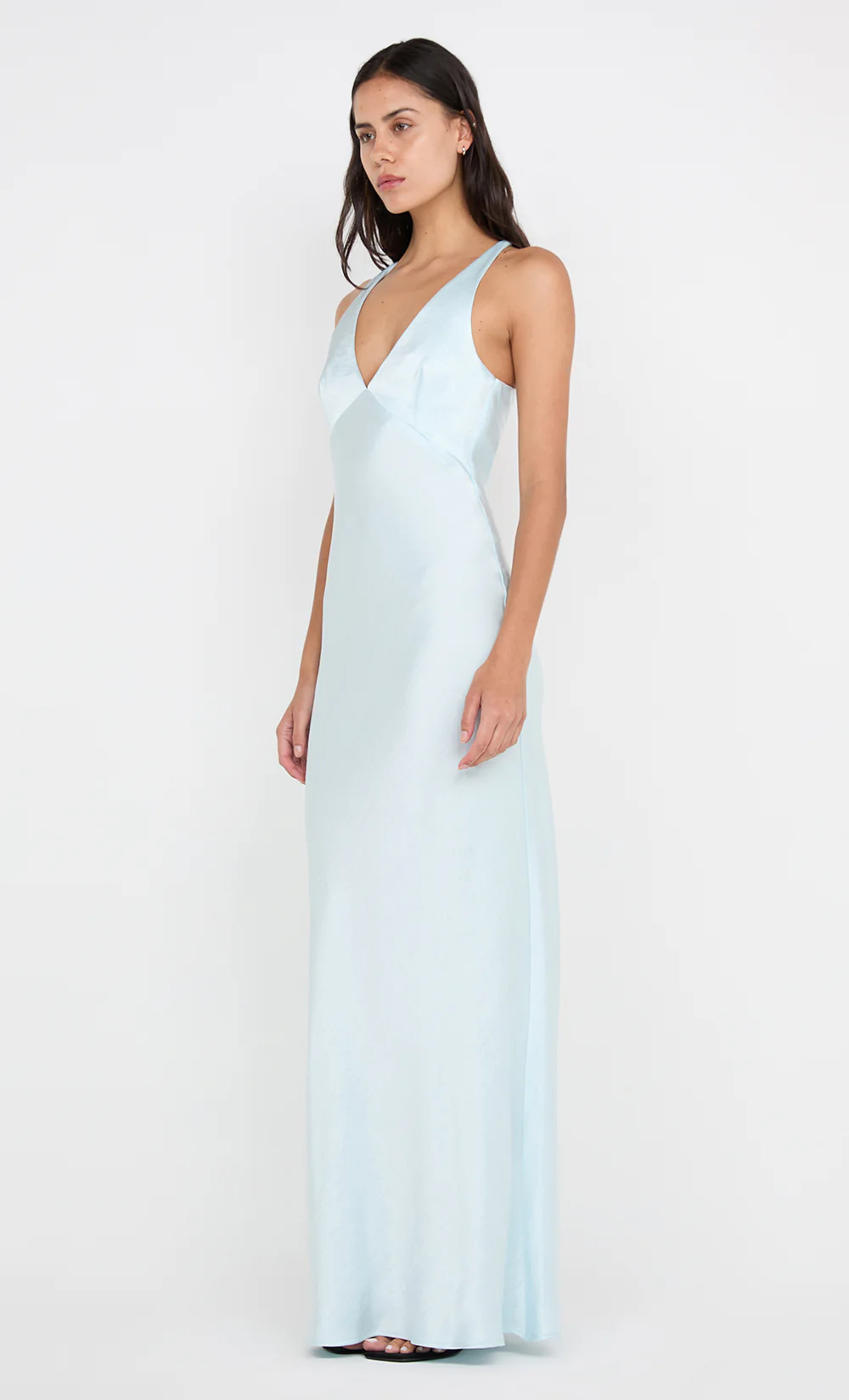 THE DREAMER V NECK DRESS - ARCTIC BLUE - Image 5