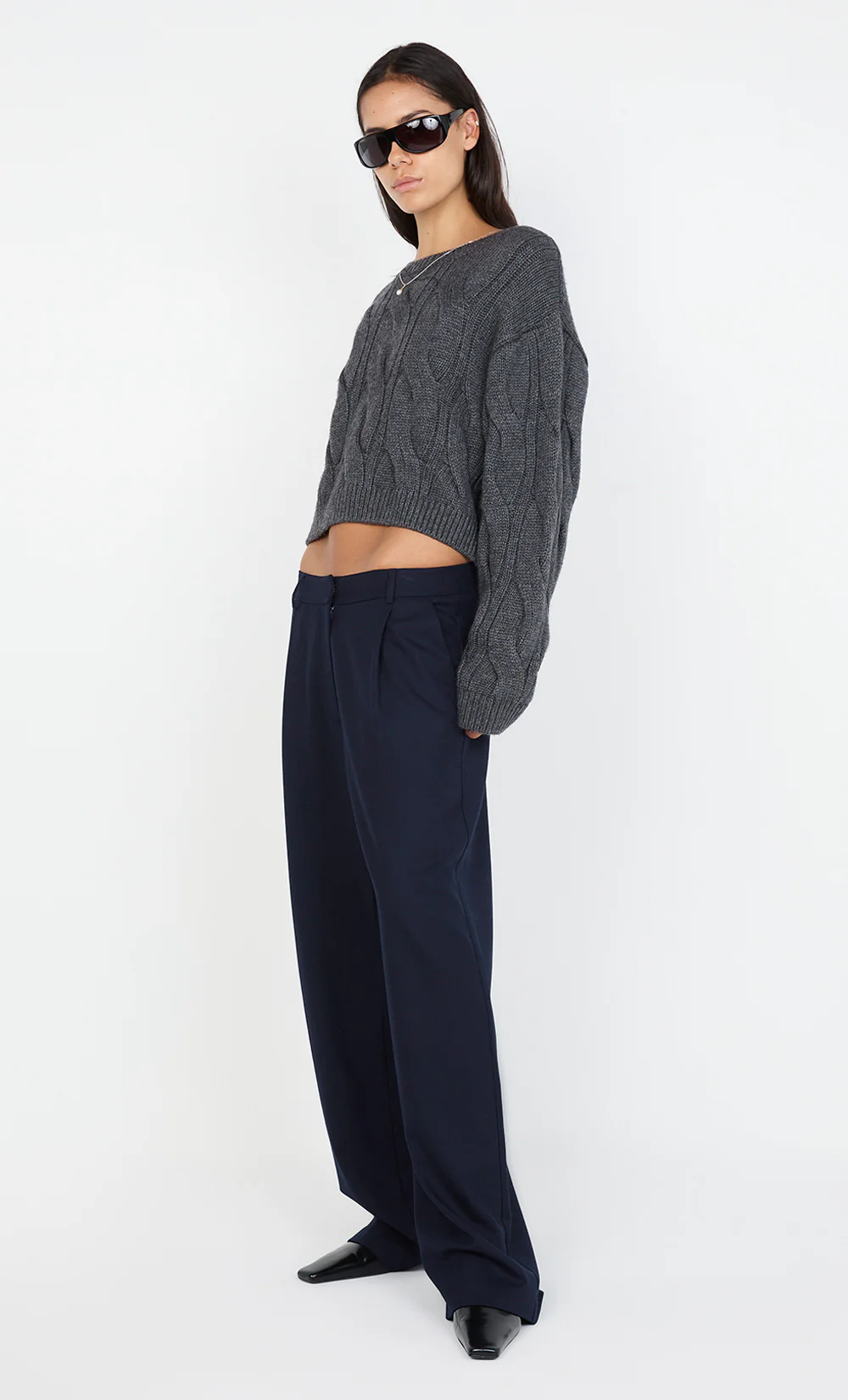 WHITNEY CABLE JUMPER - CHARCOAL - Image 4