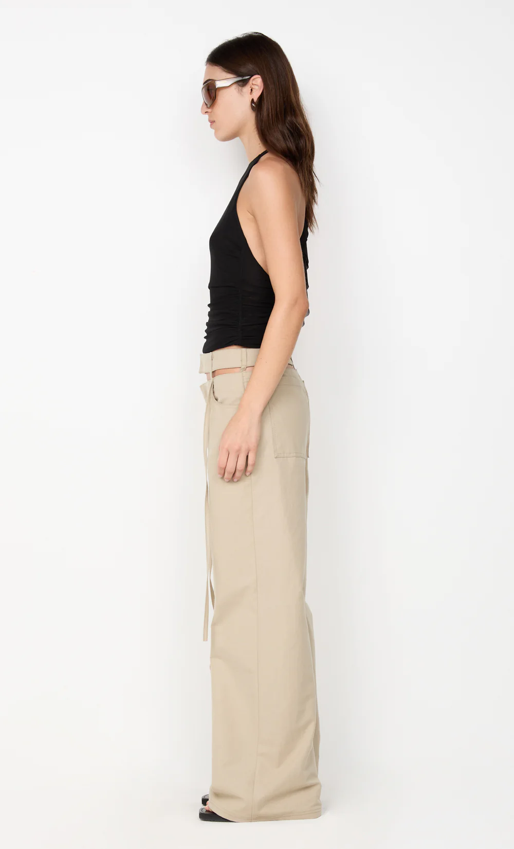 WINNIE FRILL TOP - BLACK - Image 6